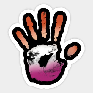 Lesbian Handprint Sticker